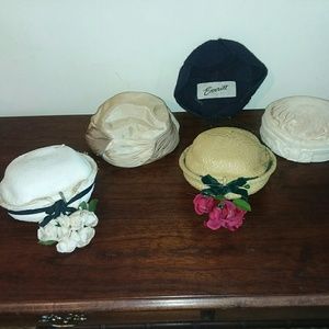 Various antique ladies hats